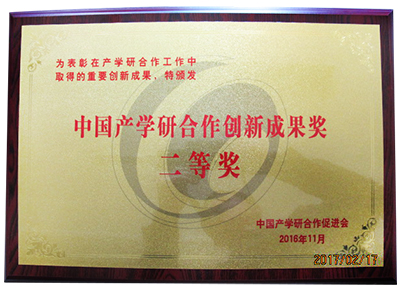中国产学研合作创新成果奖二等奖